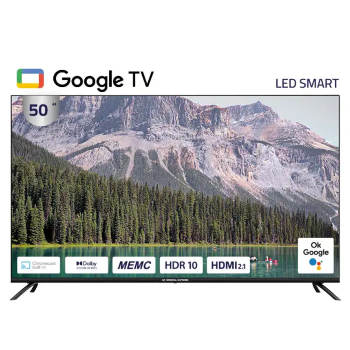 شاشة سمارت 50 بوصة جنرال سوبريم 4K UHD - LED - Google Tv